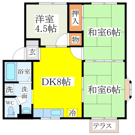 羽犬塚駅 徒歩13分 1階の物件間取画像